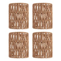 Magideal - 4 Piezas De Lámpara Colgante Tejida Sombra Boho Lámpara Protector De Bombilla Rústica Para Lámpara De Lámpara De Lámpara De Lámpara De Lámpara Para El