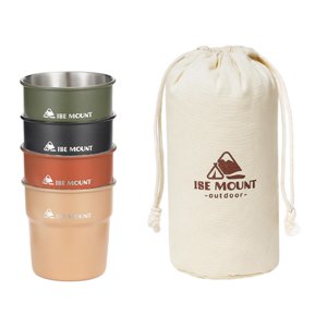 Magideal - 4 Unids Tazas De Acero Inoxidable Café Té Taza De Agua Tazas De Camping 300 Ml Taza De Beber Portátil Taza De Café De Camping Para Senderismo Camping Estilo C