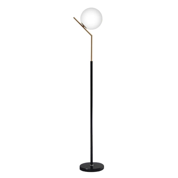 Lámpara de Piso Hsyile KU300207 Bola de Vidrio Blanca 154 cm 110V