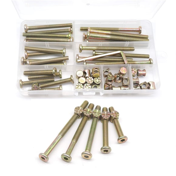 Tornillos para cuna cSeao 25 piezas M6 40/50/60/70/80 mm bronce