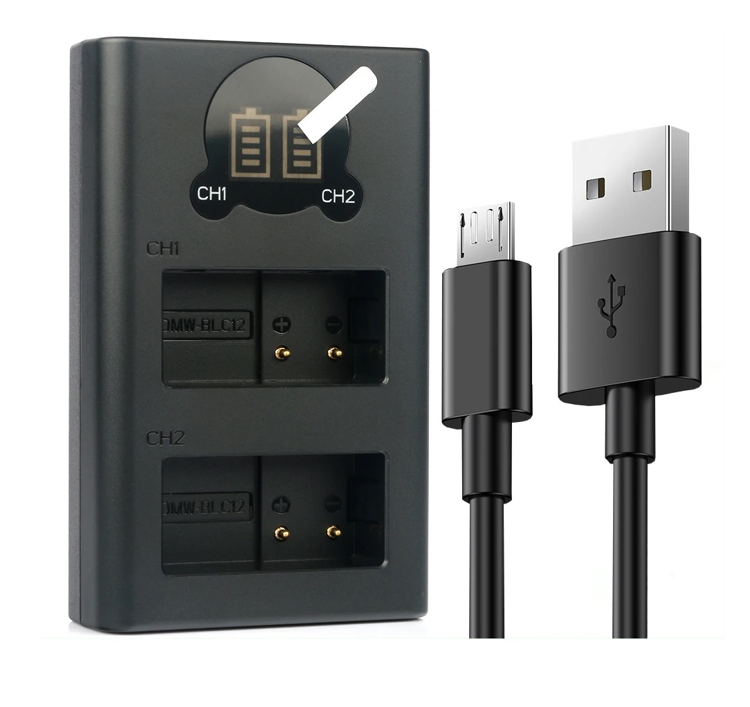 Genérico - Cargador De-A79 Dual Alternativo Lumix Para Batería Dmw-Blc12