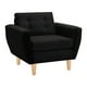 thumbnail image 2 of Sofa Bote 1c Felpa 05 Negro, 2 of 6