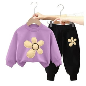 Kivara - Buzo Niña Infantil Algodon 2 Piezas Poleron Violeta 36