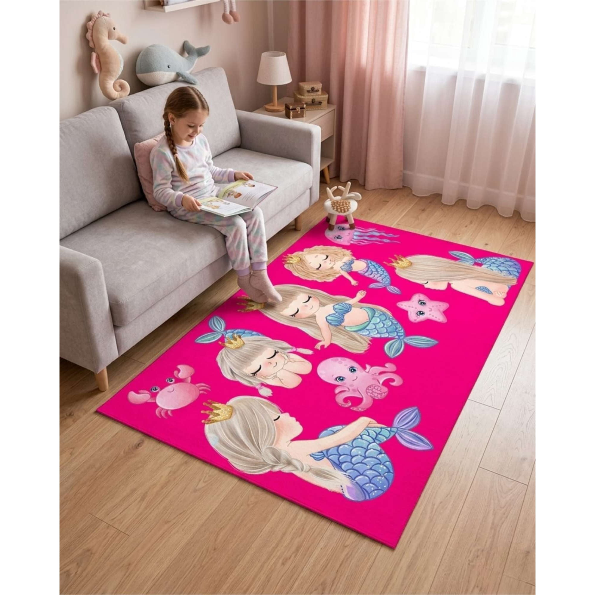 Mylhogar - Alfombra De Juegos Infantil Practica De 120x160cm