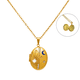 thumbnail image 1 of Relicario Catalina imantado luna y estrellas chapadas en oro 18k, 1 of 3