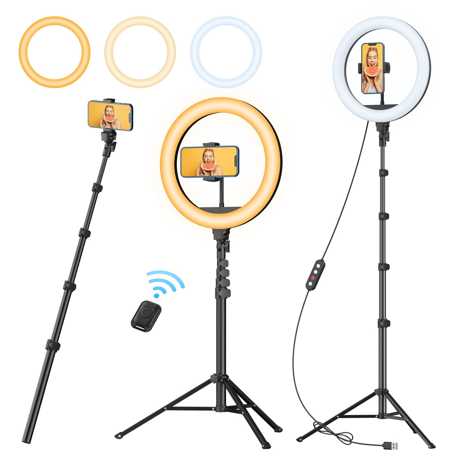Ring Light Todi 12 Con Soporte Para Trípode De 63 Cm Con Soporte Para Teléfono
