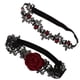 thumbnail image 4 of 2 Ligas De Encaje Con Decoración De Rosas Rojas, Accesorios Para Disfraces De Novia, 4 of 5