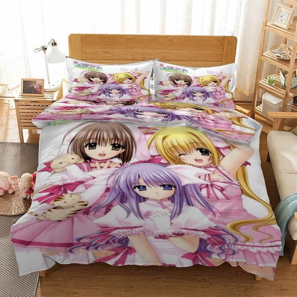 Three Beauty Girls Duvet Quilt Covers Pillow Case Bedding Sets3-Piece Bedding Set (1 Duvet Cover + 2 Pillow Shams)