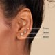 thumbnail image 2 of Aros PAVOI CZ Flat Back Baño de Oro 14K, 2 of 3