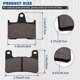 thumbnail image 4 of Pastillas de freno semimetálicas delanteras y traseras SOLLON para Suzuki GSXR, 4 of 8