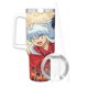 thumbnail image 3 of Inuyasha Vaso aislado de acero inoxidable con asa, diseño temático, regalo para familia, amigos y fans; incluye pajita y encaja en el portavasos estándar, 40 oz, 3 of 6