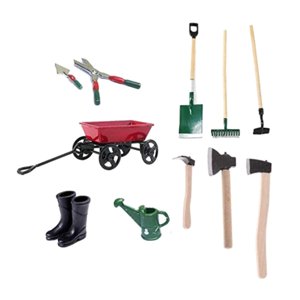 Magideal - Juego De Herramientas De Jardinería En Miniatura, Modelo De Escena De Jardín, Escena De La Vida, Juego De Herramientas De Juguete, Adorno Para Decorac
