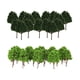 thumbnail image 4 of Modelo de plástico árboles N Scale Train Layout Wargame Scenery Diorama Green, 4 of 5