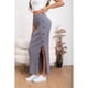 thumbnail image 2 of Falda Larga Acanalada Mujer Botones Elasticada 5061, 2 of 4