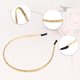 thumbnail image 4 of 2 Piezas de Diademas con Forma de Cadena de Eslabones de Metal Retorcido Accesorios para Mujeres Tono Dorado Tono Plateado 4.72"x0.2", 4 of 7