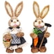 thumbnail image 2 of 2 Piezas Conejo de Pascua Figura Decorativa Conejo de Pie Escultura Artificial Animal Modelo de Primavera Material de Cáñamo Adecuado para Decoración D, 2 of 5