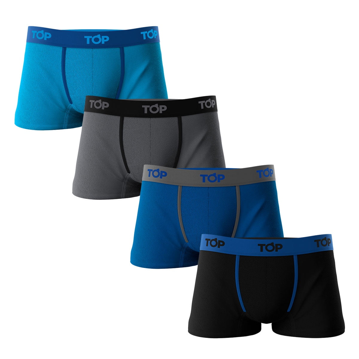 Top - Pack De 4 Boxers Cortos De Algodón.