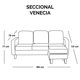 thumbnail image 5 of Seccional Venecia Intercambiable Tela Velvet Palo Rosa, 5 of 5