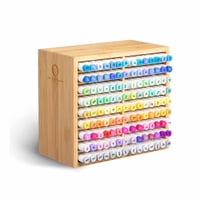 Ohuhu Organizador De Marcadores De Bambú Para 126 Unidades