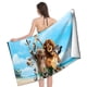 thumbnail image 4 of Madagascar Toalla de playa de secado rápido con diseño temático, regalo para mujeres y niñas, ideal para cumpleaños, fans, amantes de la música, uso en la playa o al aire libre, 78 × 160 cm, 4 of 6