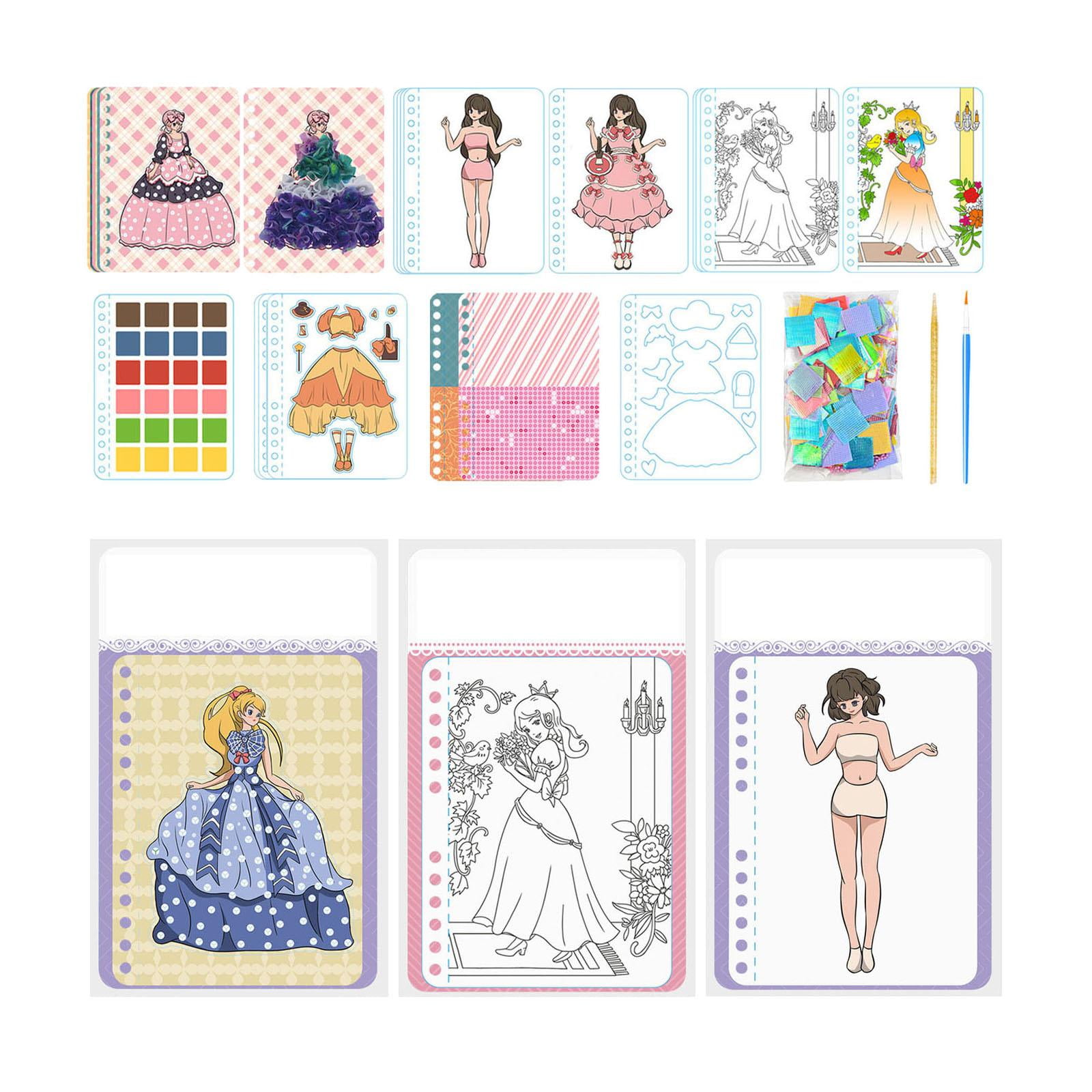 Bothyi - Pegatinas De Vestir De Princesa Para Álbum De Recortes, Bricolaje Para Mayores De 3 Años, Regalo De Vacaciones Para Niños, Hada 4 En 1