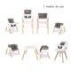 thumbnail image 2 of Silla de comer Evolutiva Nova Blanca y Roble, 2 of 7