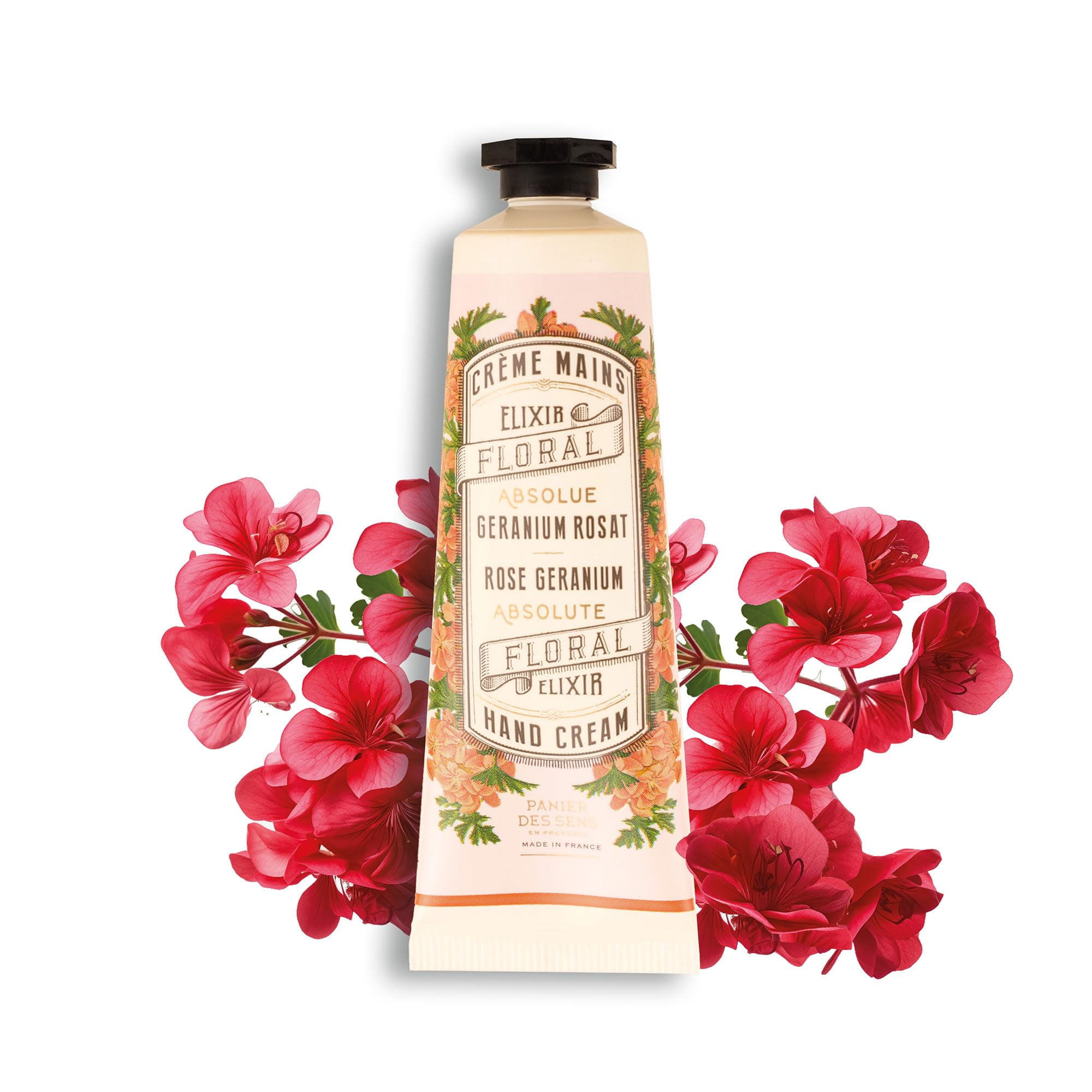 Crema De Manos Panier Des Sens Rose Geranium, 30 Ml, Tamaño De Viaje