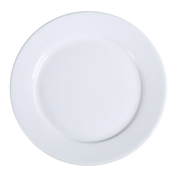 Plato llano Yanco Colección Abco de porcelana, 23 cm, caja de 24