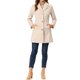 thumbnail image 2 of INSPIRE CHIC Abrigos de Mujer con Botonadura Simple Abrigo Largo de Invierno Gabardina S Blanco Crema, 2 of 6