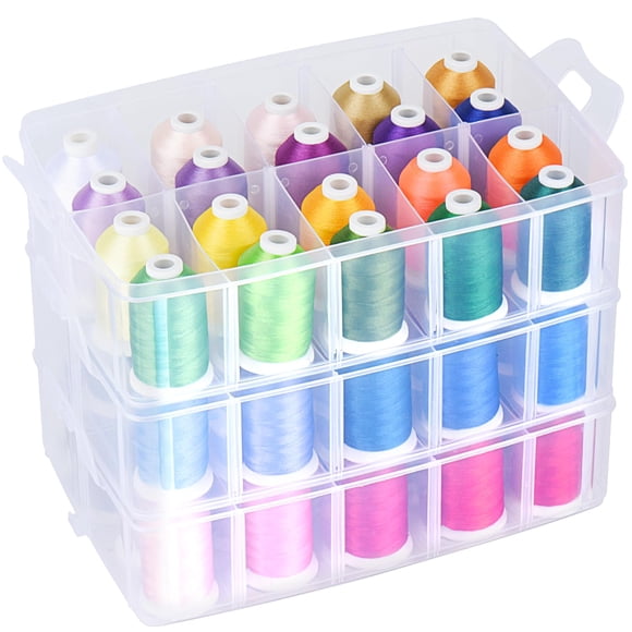 Kit de Hilos para Bordar Simthread 63 Colores 500m Poliéster