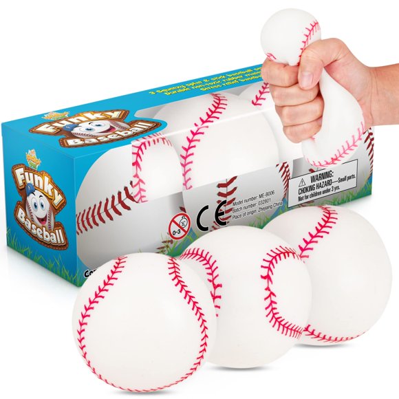 Juguete de Apretar IPIDIPI TOYS Béisbol 6 cm (Pack de 3)