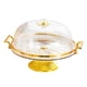 thumbnail image 5 of Plato para Tartas con Pie, Bandeja Decorativa para Cocina, Servidor de Exhibición de Repostería con Pie, Soporte para Tartas con Tapa en Forma de Cúpu Amarillo claro, 5 of 5