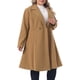 thumbnail image 4 of Agnes Orinda Trajes de Halloween Abrigos de Mujer Tallas Grandes Solapa de Muesca Doble Botonadura Elegante Trinchera Invierno Línea A Abrigos de Guisante 3X Camel, 4 of 6