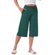 thumbnail image 1 of INSPIRE CHIC Pantalones Cortos de Pijama de Mujer de Cintura Alta Viscosa Cómodos Suaves a la Rodilla con Bolsillos X-grande Verde, 1 of 6