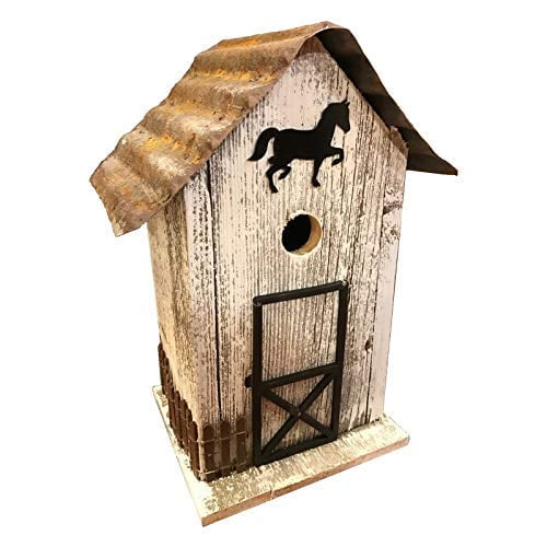 Bird House Home Bazaar White Summitville Stable Wood, Ee. Uu.