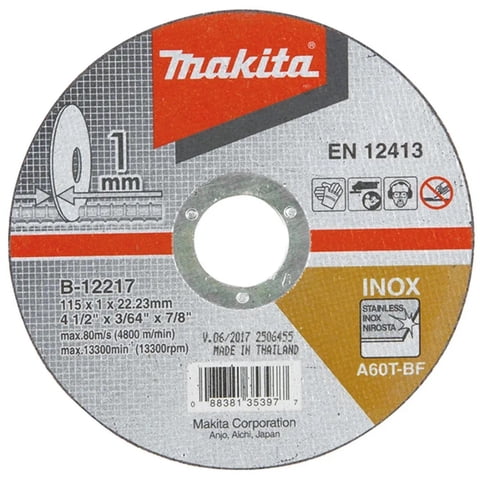 Makita - Disco Abrasivos 4-1/2 Corte Acero Inoxidable