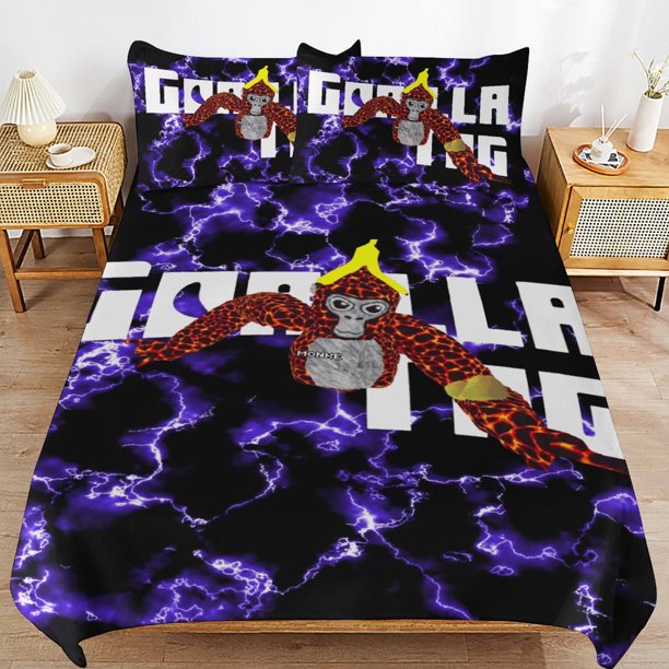 Gorilla Tag Bedding Set Duvet Cover Comfortable and Lightweight Cartoon Bedding 3 Piece Bed Set
