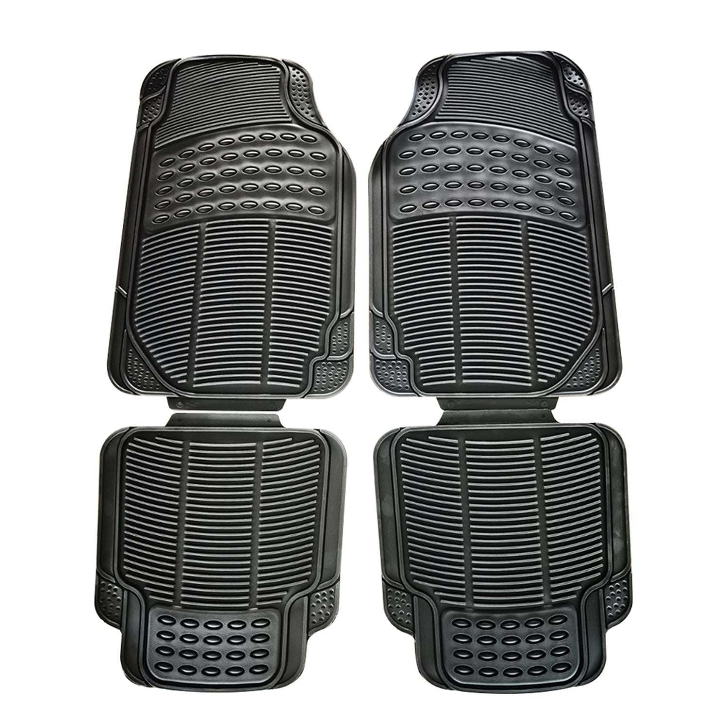 Alfombra Piso De Goma Para Auto Universal 4 Piezas Xroad Negro