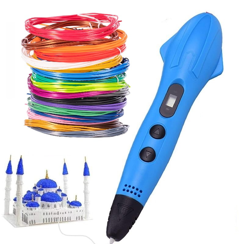 Castletec - Lapiz Impresora 3d Sm-03 Pla Abs + 54mts Filamentos - Azul