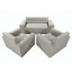 thumbnail image 1 of Juego De Living Dos Gris Lino, 1 of 3