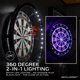thumbnail image 3 of Set de tablero de dardos Accudart 46 cm LED y luz negra, 3 of 7
