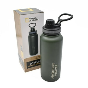 National Geographic - Botella Metálica Térmica Insulada 900Ml Verde Natgeo Verde Oscuro