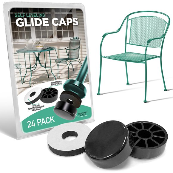 Deslizadores para Muebles Shop Square Cuadrado 3,8 cm Negro Pack de 24