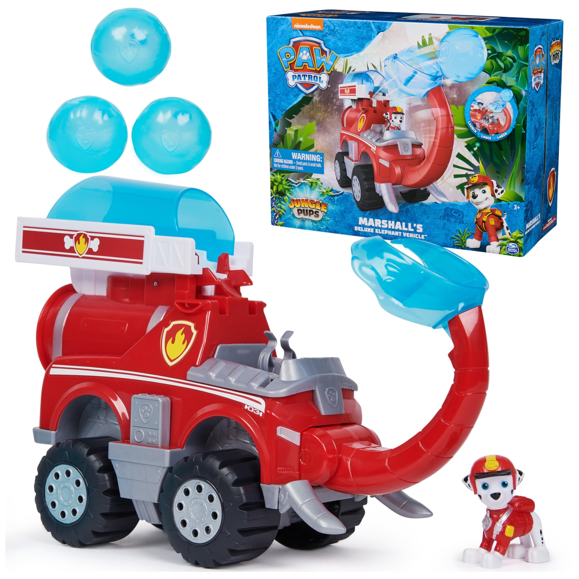 Camión De Juguete Paw Patrol Jungle Pups Marshall Con Proyectil