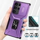 thumbnail image 2 of Funda Armada para Samsung Galaxy S24 Ultra con Tapa Deslizante y Soporte Magnético Giratorio Morado, 2 of 5