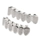 thumbnail image 2 of silver full crystal cz dientes parrillas tapa superior diente tapas silicona molduras, 2 of 3