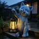 thumbnail image 5 of Figurilla Solar de Gato Yewanye con Linterna para Exterior, 5 of 8