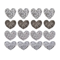 Magideal - Decoración De De Imitación, Apliques De Lentejuelas, Artesanías Y Ostentosas, Parches De Varios Tamaños Para Coser Diy Para , Plata 16 Piezas