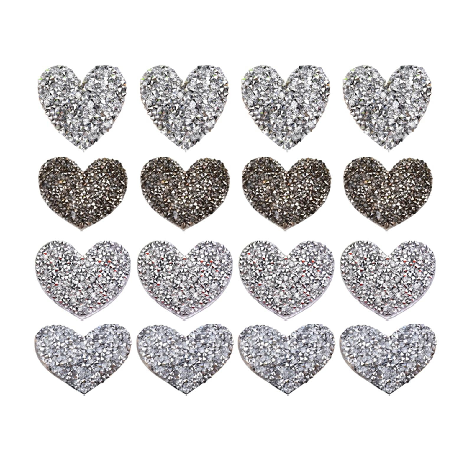 Magideal - Decoración De De Imitación, Apliques De Lentejuelas, Artesanías Y Ostentosas, Parches De Varios Tamaños Para Coser Diy Para , Plata 16 Piezas