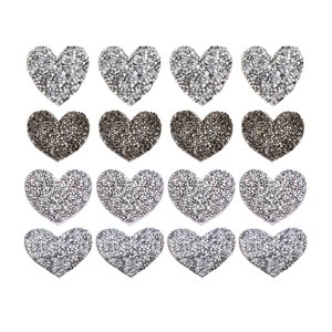 Magideal - Decoración De De Imitación, Apliques De Lentejuelas, Artesanías Y Ostentosas, Parches De Varios Tamaños Para Coser Diy Para , Plata 16 Piezas